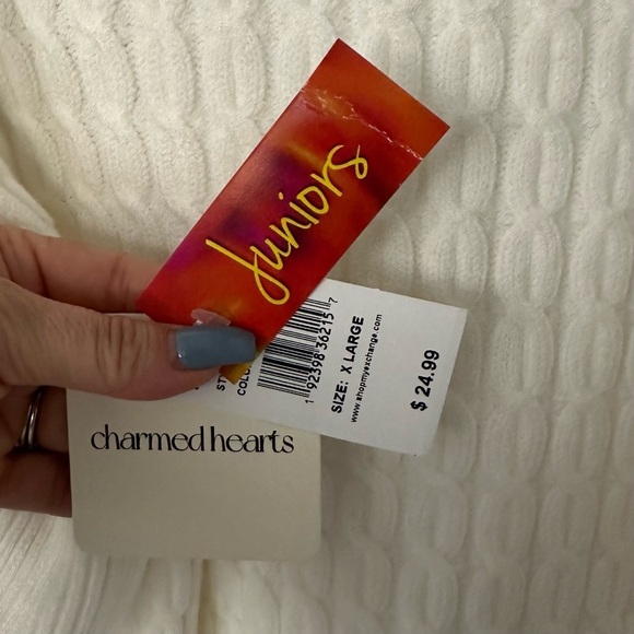 Charmed Hearts Ruffle Sleeve Sweater - Picture 5 of 7